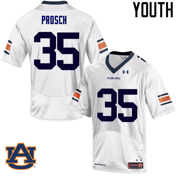Youth Auburn Tigers #35 Jay Prosch College Football Jerseys Sale-White
